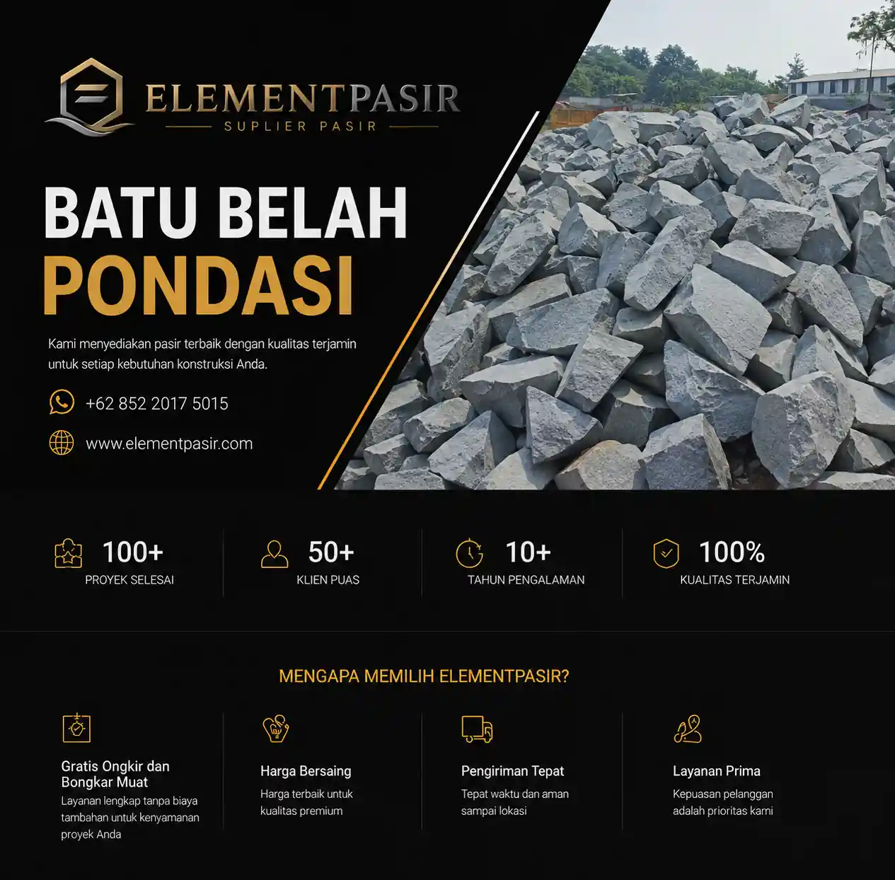 Jual batu belah 100% asli jabodetabek siap kirim 24 jam cod elementpasir