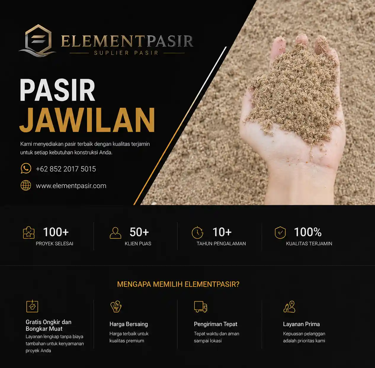 Jual pasir jawilan 100% asli jabodetabek siap kirim 24 jam cod elementpasir