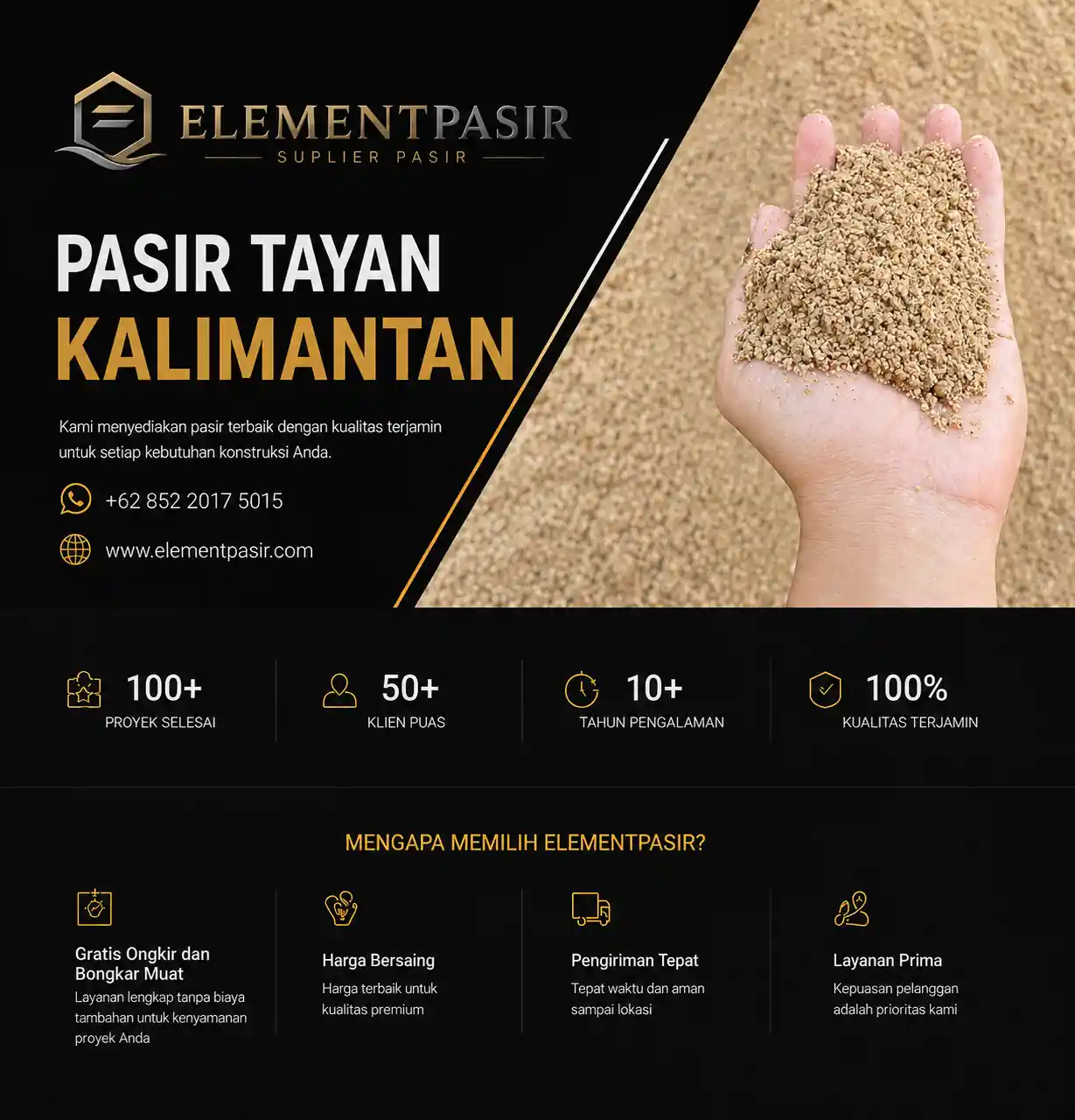 Jual pasir tayan kalimantan 100% asli bogor siap kirim 24 jam cod elementpasir